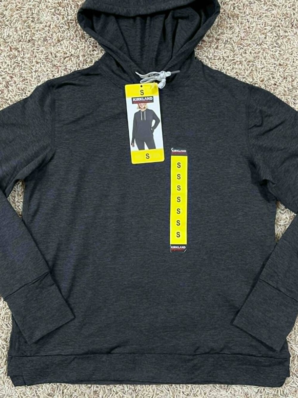 Kirkland Signature Women's Lightweight Hoodie Black, Size Small (New)